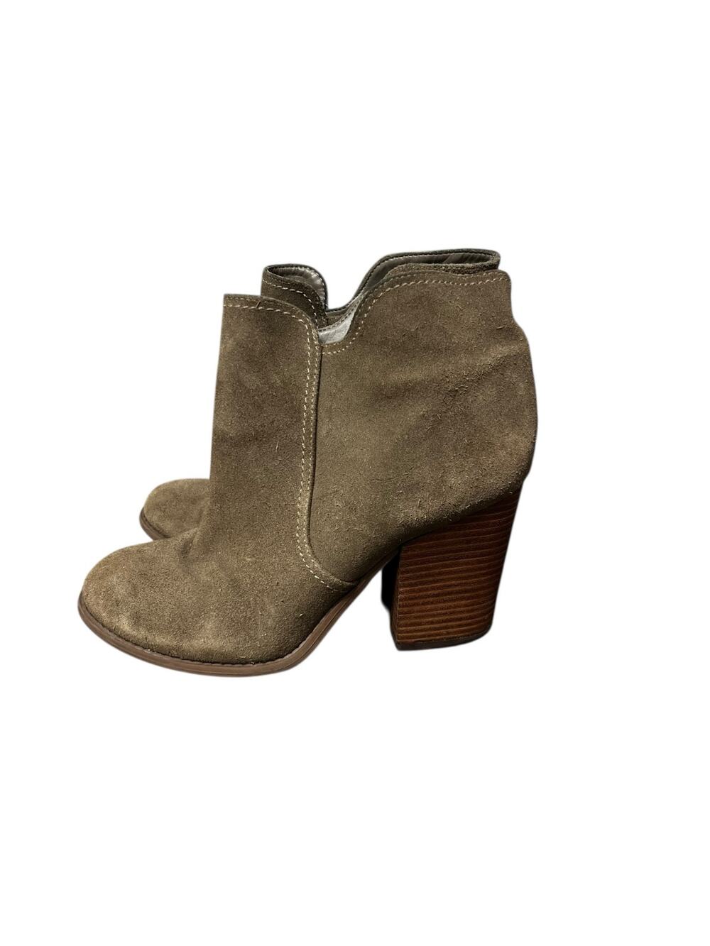 Jessica Simpson Green Suede Booties SIZE 6.5